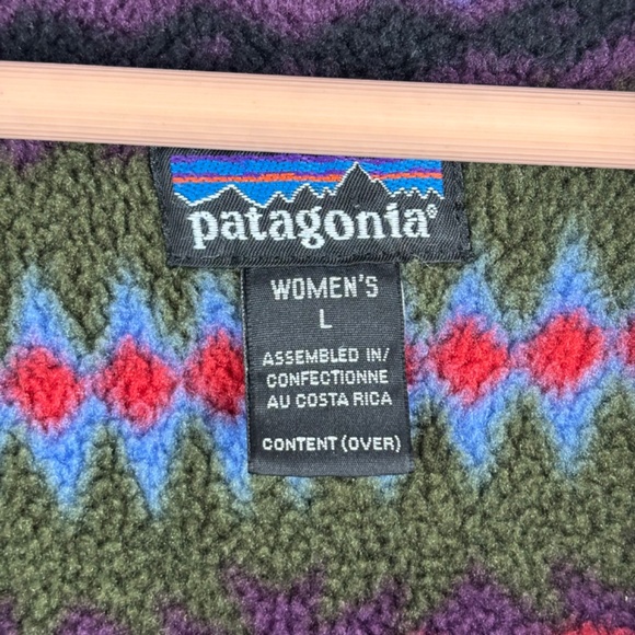 VTG 90s PATAGONIA Aztec Softshell Jacket Womens L RARE Fleece Lined Southwestern - Picture 9 of 14